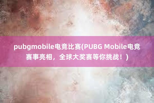 pubgmobile电竞比赛(PUBG Mobile电竞赛事亮相，全球大奖赛等你挑战！)