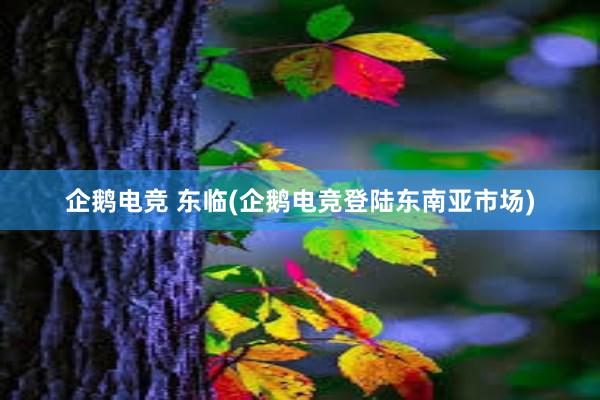 企鹅电竞 东临(企鹅电竞登陆东南亚市场)