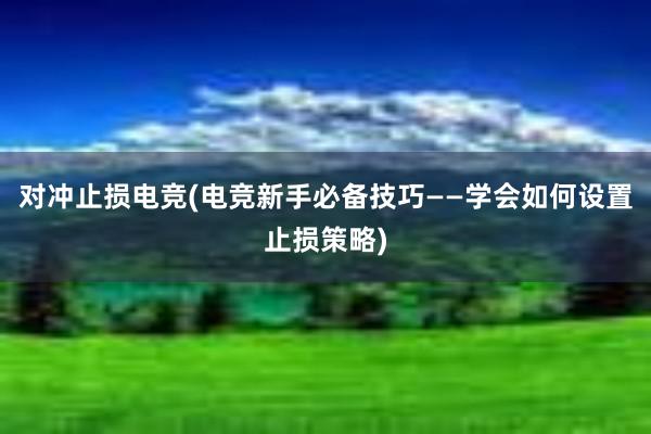 对冲止损电竞(电竞新手必备技巧——学会如何设置止损策略)