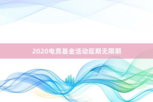 2020电竞基金活动延期无限期