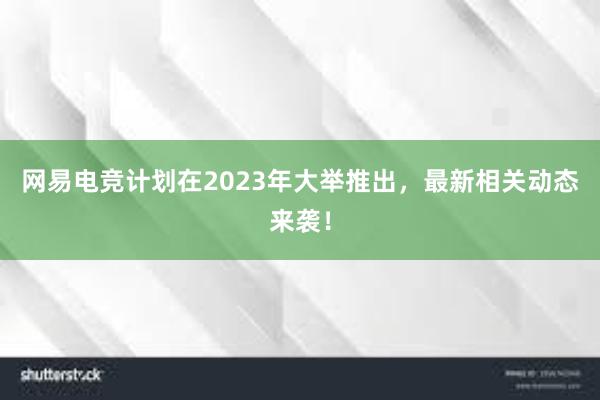 网易电竞计划在2023年大举推出，最新相关动态来袭！