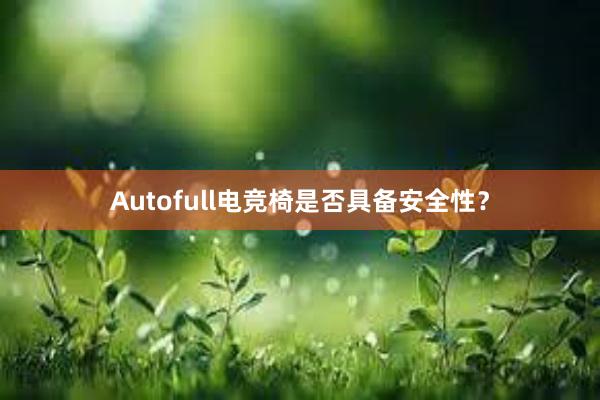 Autofull电竞椅是否具备安全性？