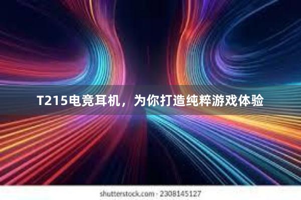 T215电竞耳机，为你打造纯粹游戏体验