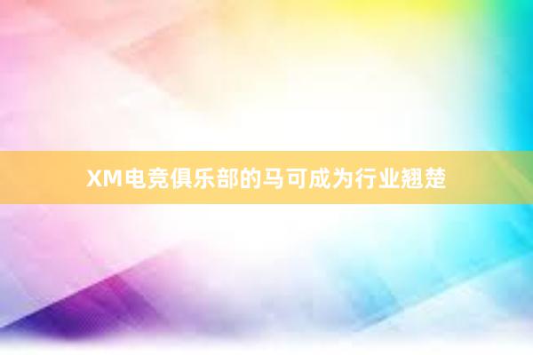 XM电竞俱乐部的马可成为行业翘楚