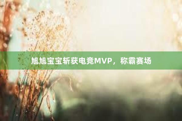 旭旭宝宝斩获电竞MVP，称霸赛场