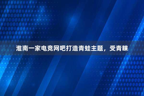 淮南一家电竞网吧打造青蛙主题，受青睐