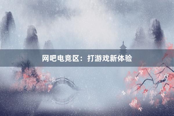 网吧电竞区：打游戏新体验