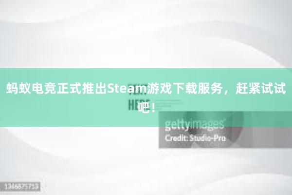 蚂蚁电竞正式推出Steam游戏下载服务，赶紧试试吧！