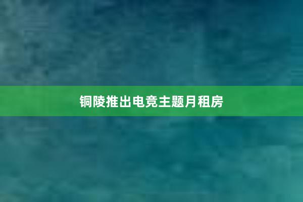 铜陵推出电竞主题月租房