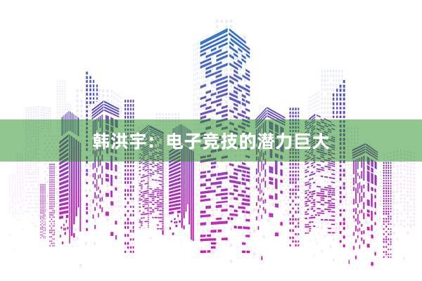 韩洪宇：电子竞技的潜力巨大